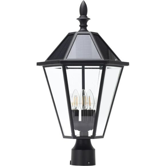 Head LED Post Solar Light Vintage Street Lights - Picture 8 of 8